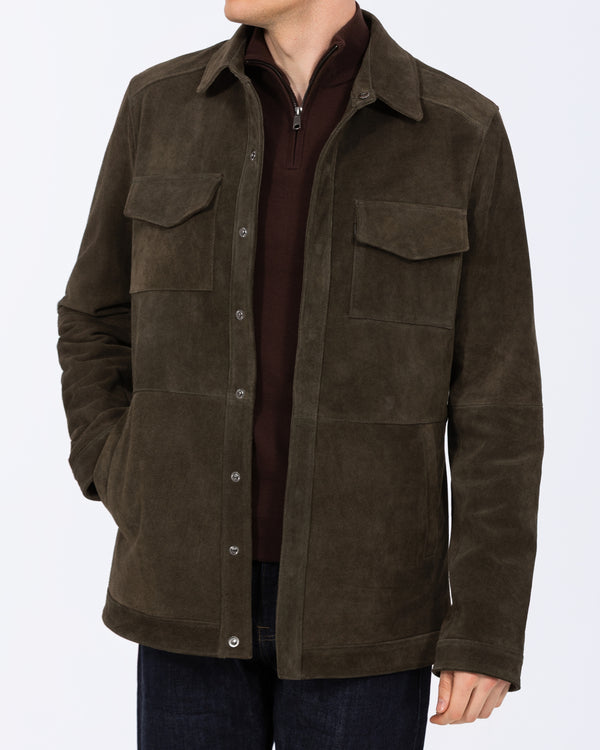 Harry Brown Tall Suede Jacket (dark green)