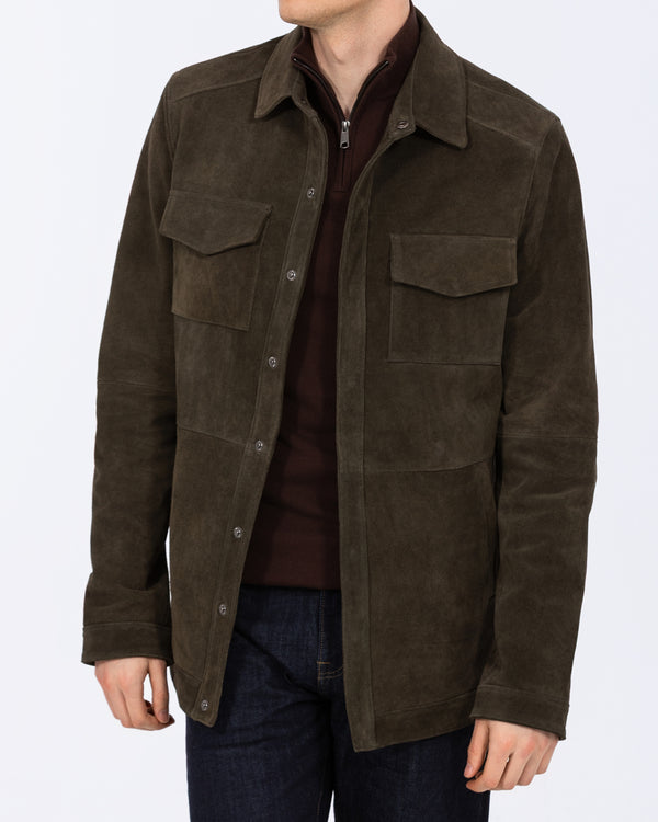 Harry Brown Tall Suede Jacket (dark green)