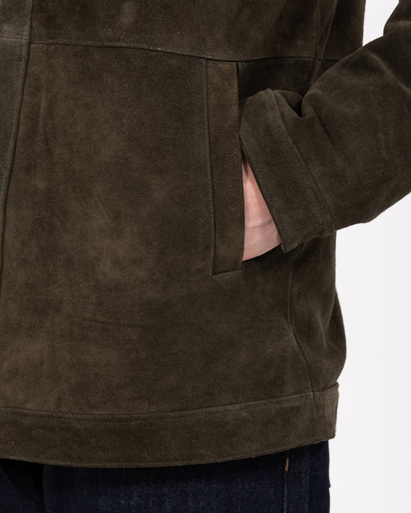 Harry Brown Tall Suede Jacket (dark green)