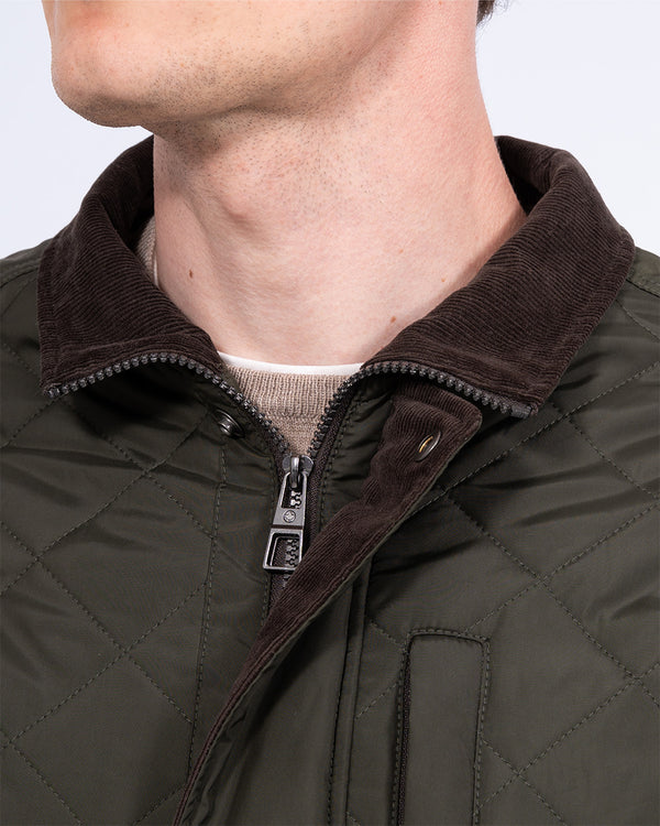 Redpoint Barnet Tall Water Repellent Quilted Jacket (dark olive)