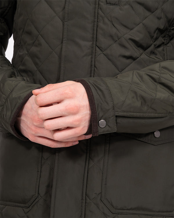 Redpoint Barnet Tall Water Repellent Quilted Jacket (dark olive)