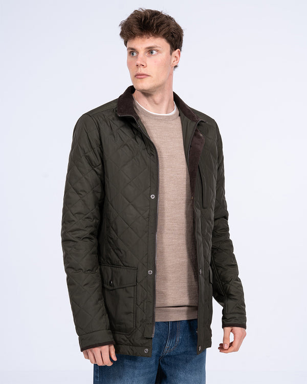 Redpoint Barnet Tall Water Repellent Quilted Jacket (dark olive)