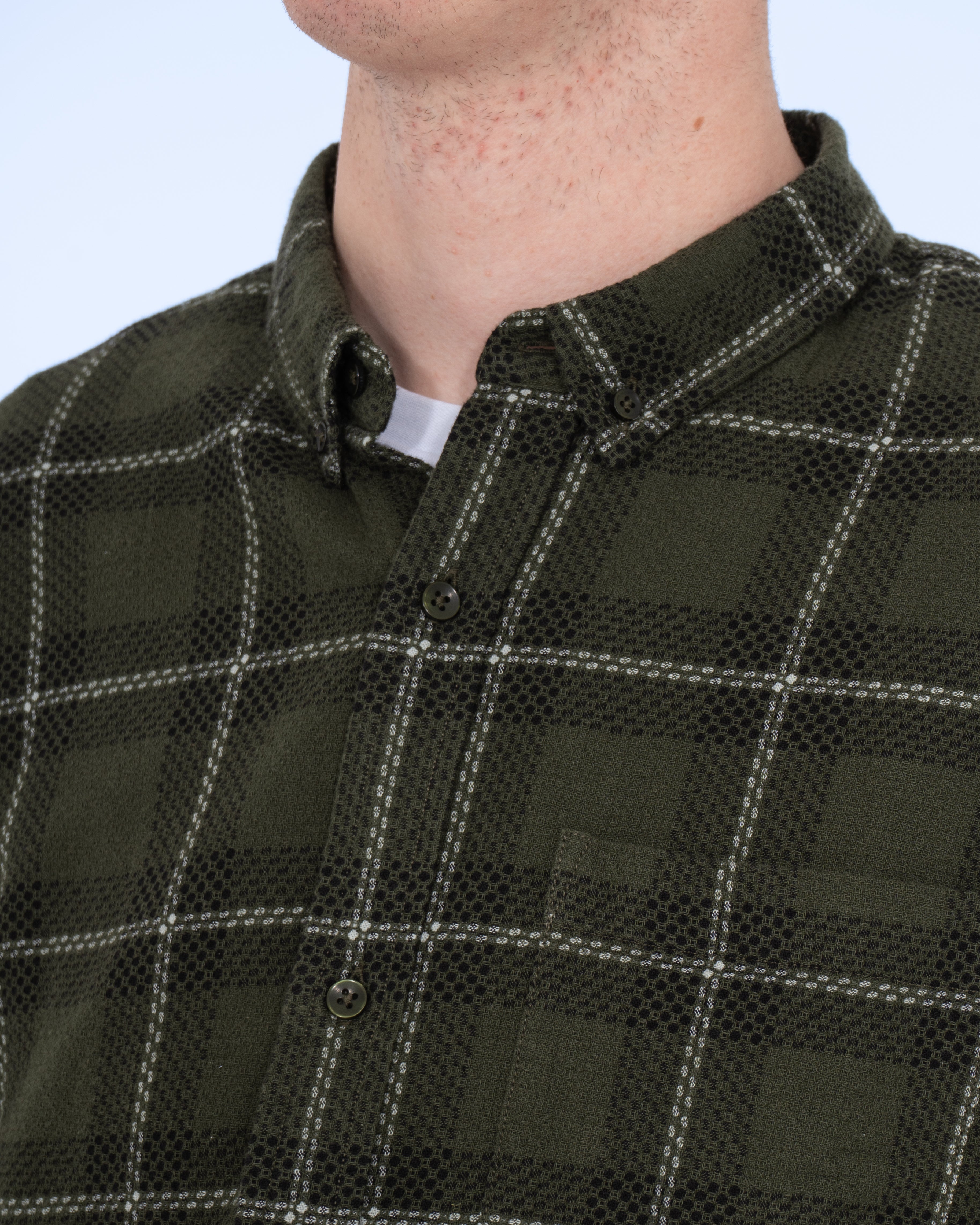 2t Jackson Extra Tall Mens Oxford Shirt (dark green check) | Tall