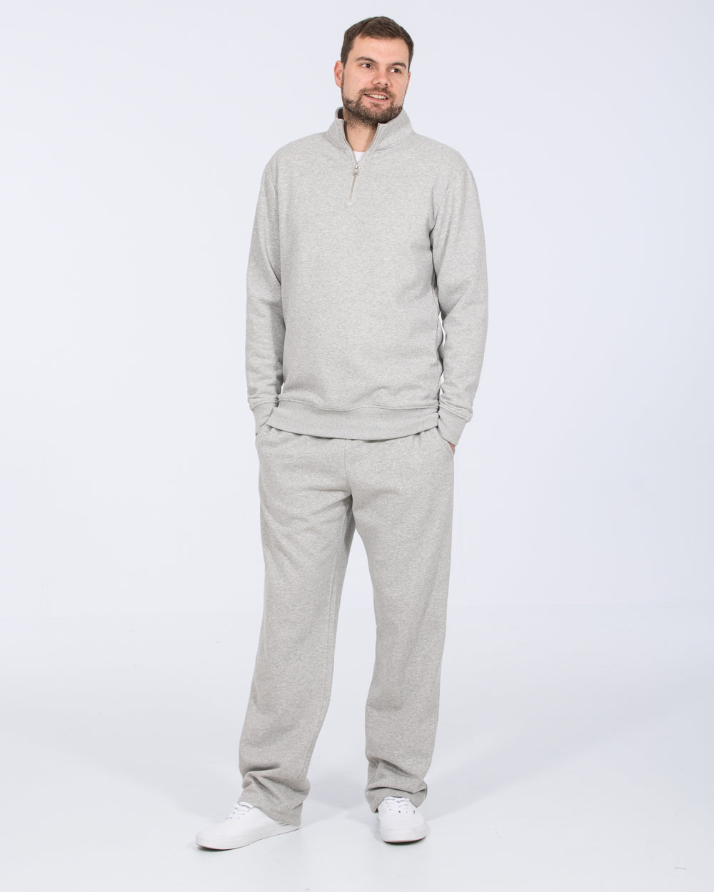 2t Corey Tall Mens Wide Leg Joggers (heather grey) | Tall