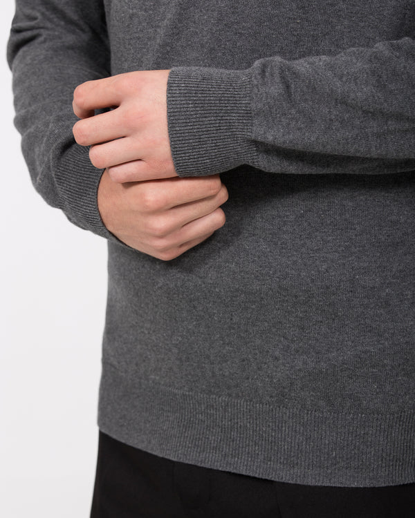 2t Austin Tall Cotton Crew Neck Jumper (charcoal)
