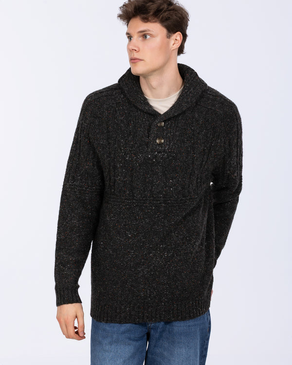 2t Connall Tall Cable Knit Jumper (charcoal)