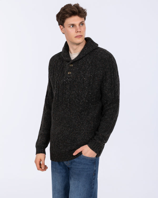 2t Connall Tall Cable Knit Jumper (charcoal)