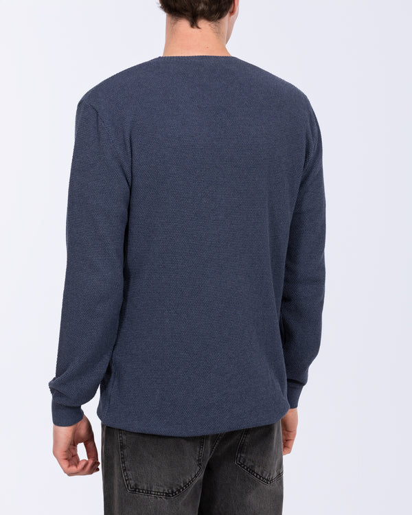 2t Corthan Tall Cotton Stitch Jumper (indigo)