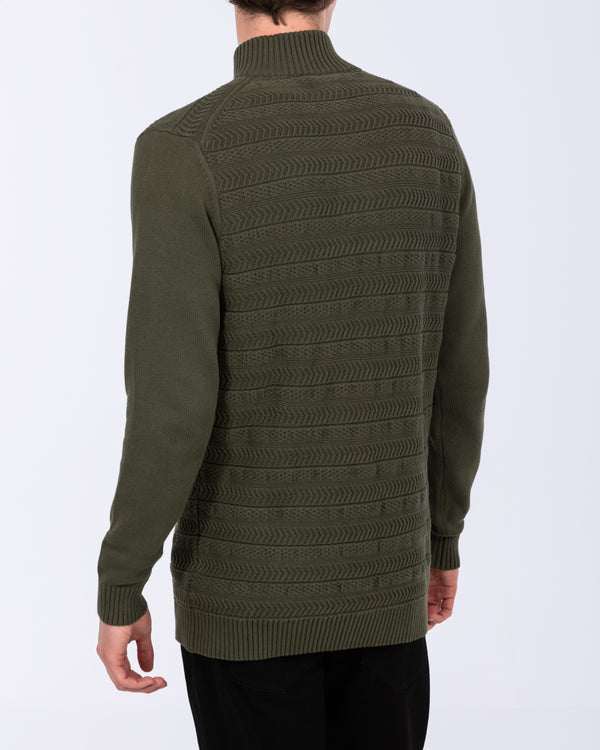 2t Irvine Tall Button Neck Jumper (khaki)