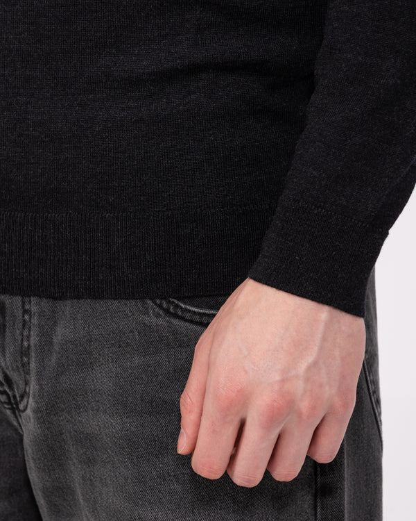 2t Tall Merino Blend Crew Neck Jumper (black)