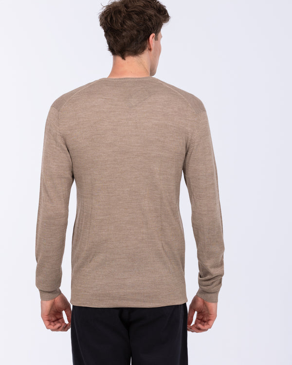 2t Tall Merino Blend Crew Neck Jumper (taupe)