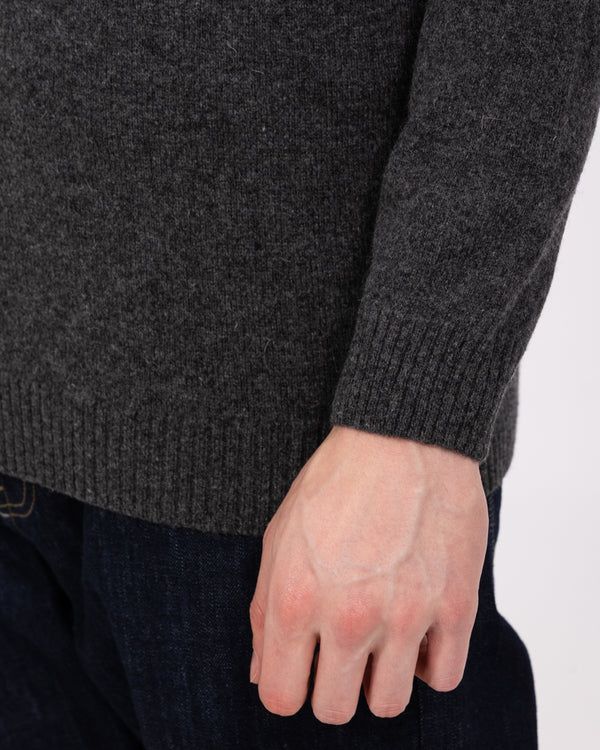 2t Tall Pure Lambswool Crew Neck Jumper (charcoal)