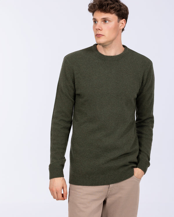 2t Tall Pure Lambswool Crew Neck Jumper (forest)