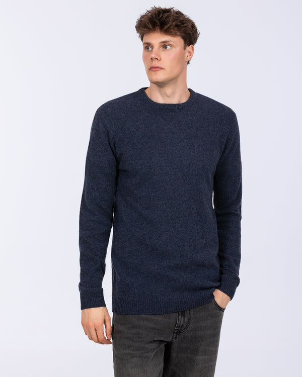 2t Tall Pure Lambswool Crew Neck Jumper (navy)