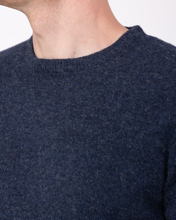 2t Tall Pure Lambswool Crew Neck Jumper (navy)