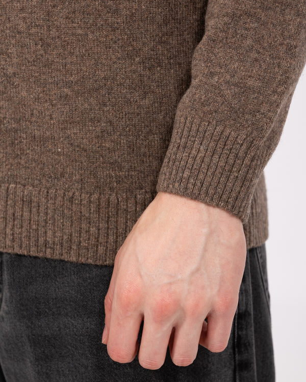 2t Tall Pure Lambswool Quarter Zip Jumper (taupe)