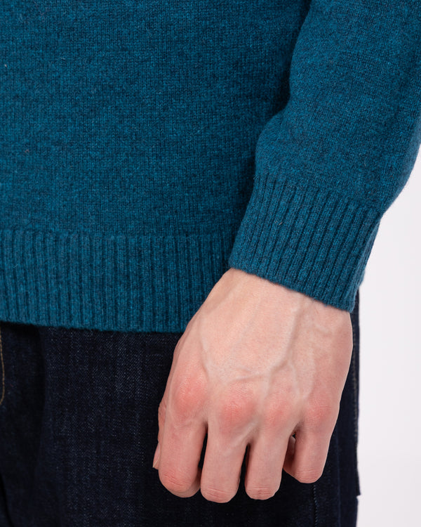 2t Tall Pure Lambswool Quarter Zip Jumper (teal)