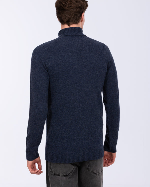 2t Tall Pure Lambswool Roll Neck Jumper (navy)
