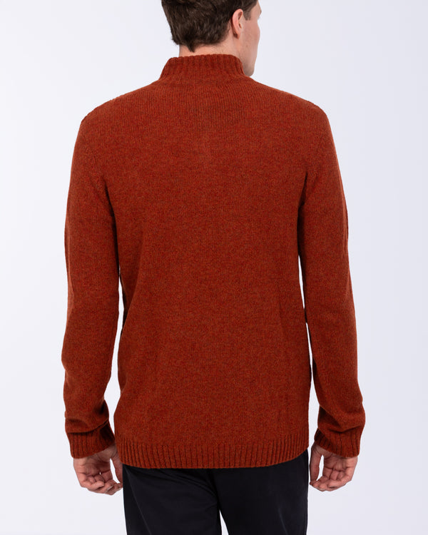 2t Tall Pure Wool Cable Quarter Zip Jumper (red)