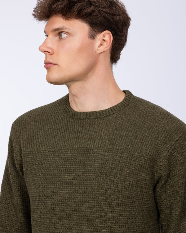 2t Tall Abbots Lambswool Stitch Jumper (khaki)