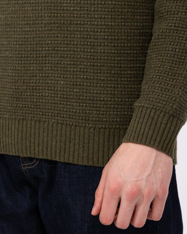 2t Tall Abbots Lambswool Stitch Jumper (khaki)