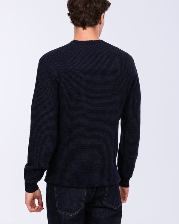2t Tall Abbots Lambswool Stitch Jumper (navy)