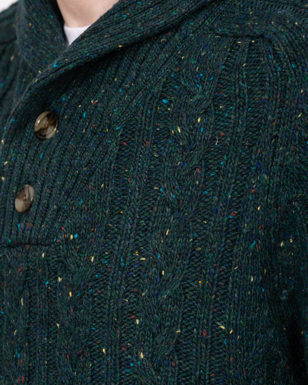 2t Connall Tall Cable Knit Jumper (dark green)