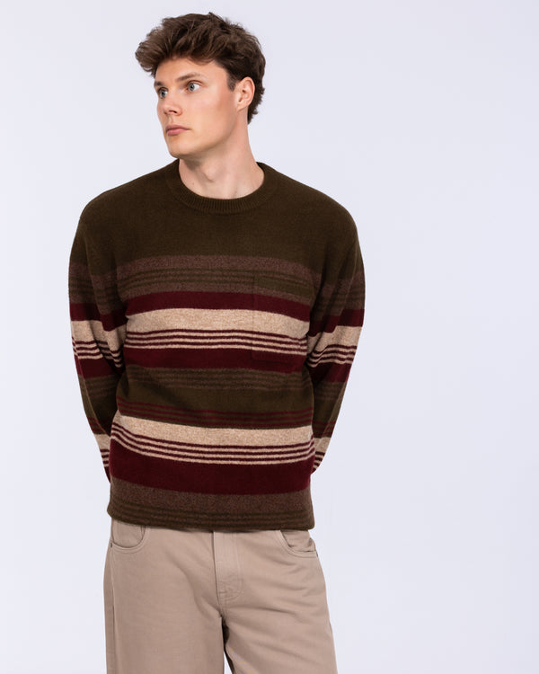 2t Cowan Tall Stripe Jumper (green stripe)