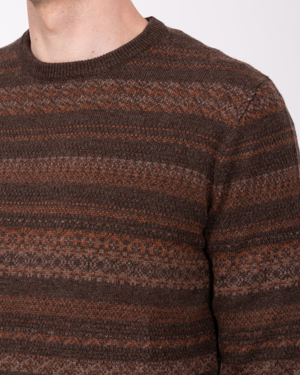 2t Tall Guild Lambswool Fairisle Jumper (brown pattern)