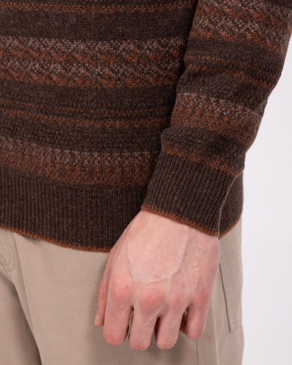 2t Tall Guild Lambswool Fairisle Jumper (brown pattern)