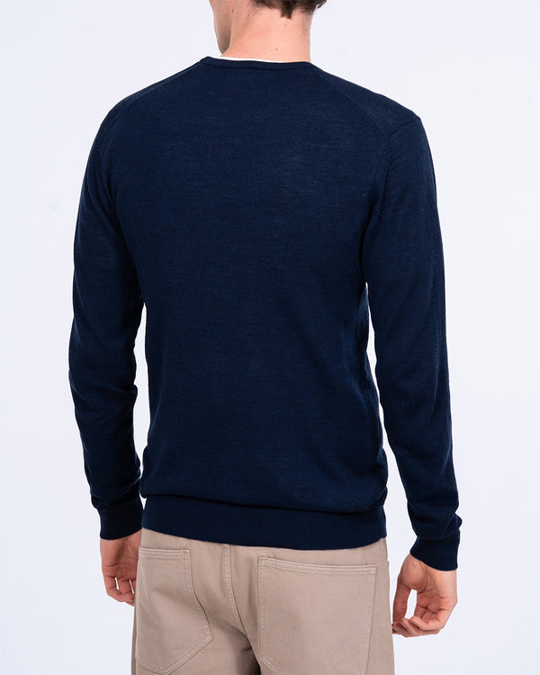 2t Tall Merino Blend Crew Neck Jumper (navy)