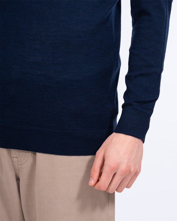 2t Tall Merino Blend Crew Neck Jumper (navy)