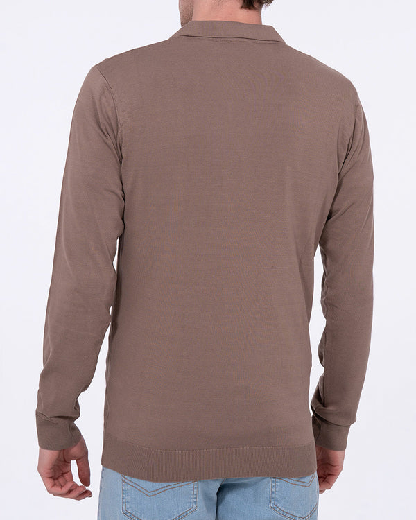 2t Penn Tall Open Collar Jumper (taupe)
