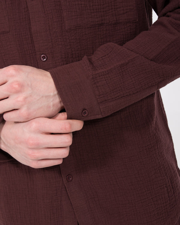 2t Tall Darius Long Sleeve Shirt (burgundy)