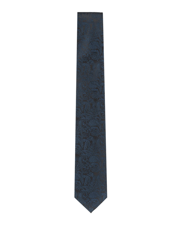 Knightsbridge Extra Long Paisley Tie (navy)