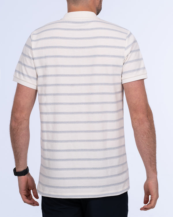Parell Active Tall Jersey Polo Shirt (white pattern)
