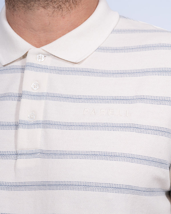 Parell Active Tall Jersey Polo Shirt (white pattern)