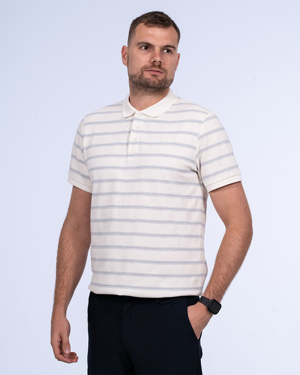 Parell Active Tall Jersey Polo Shirt (white pattern)