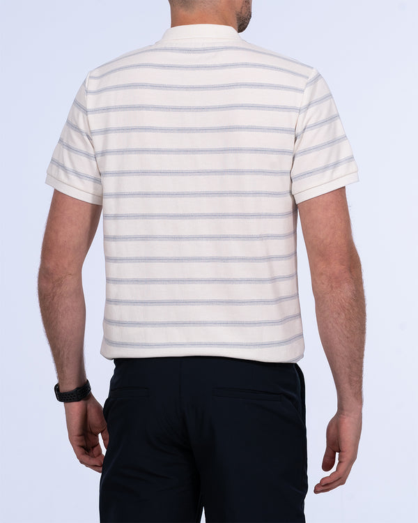 Parell Active Tall Jersey Polo Shirt (white pattern)