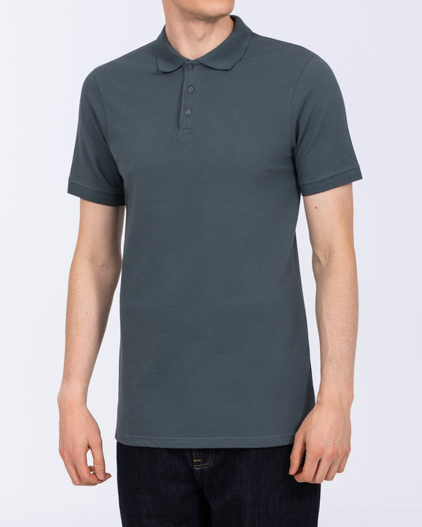 2t Franklin Tall Slim Fit Polo Shirt (titanium blue)