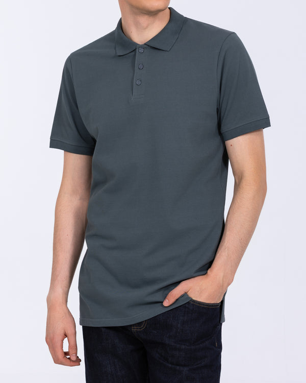 2t Lennox Tall Regular Fit Polo Shirt (titanium blue)