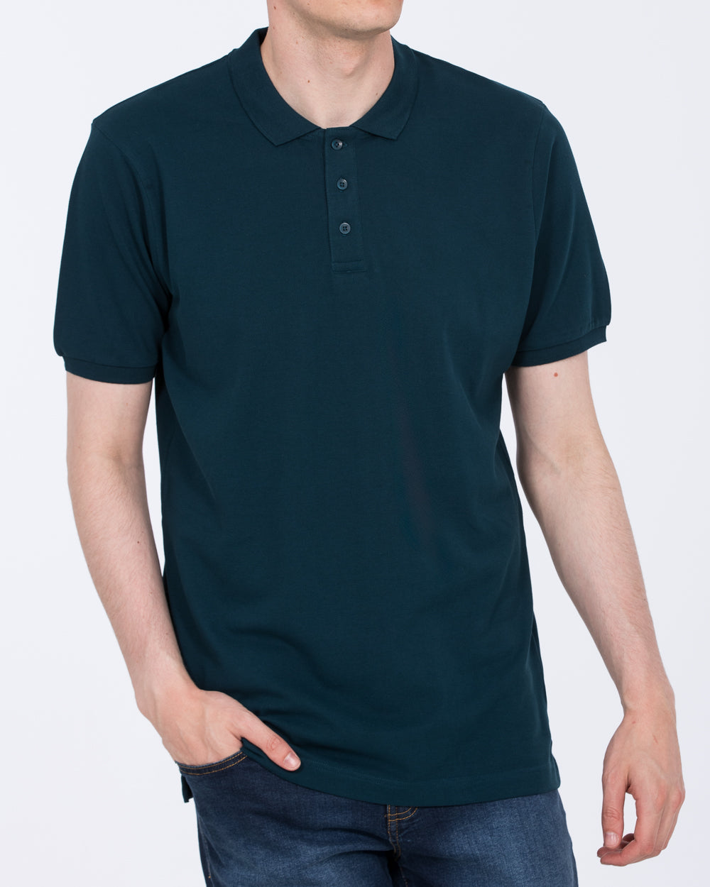 2t Lennox Tall Mens Regular Fit Polo Shirt (black) | Tall Mens
