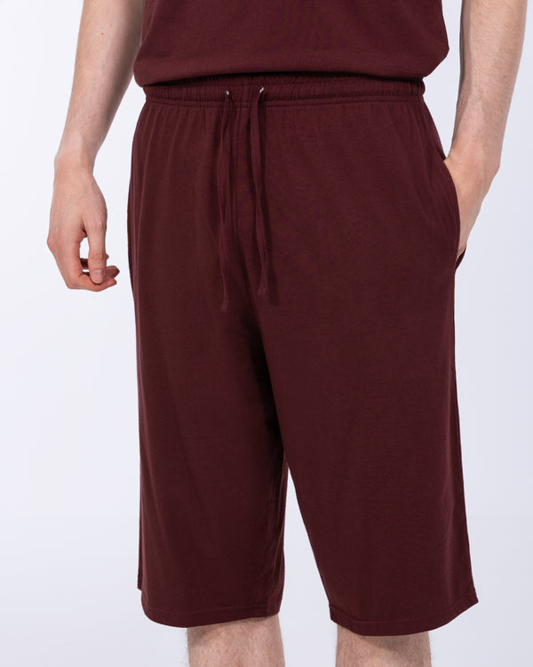 2t Talisman Tall Jersey Pyjama Shorts (oxblood)