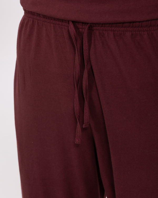 2t Talisman Tall Jersey Pyjama Bottoms (oxblood)