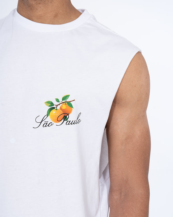 2t Reign Tall Drop Armhole Printed Tank Top (white)