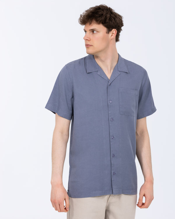 2t Reagan Tall Short Sleeve Revere Shirt (blue)