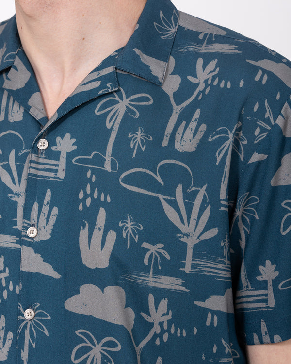 2t Rhodes Tall Short Sleeve Printed Shirt (blue pattern)