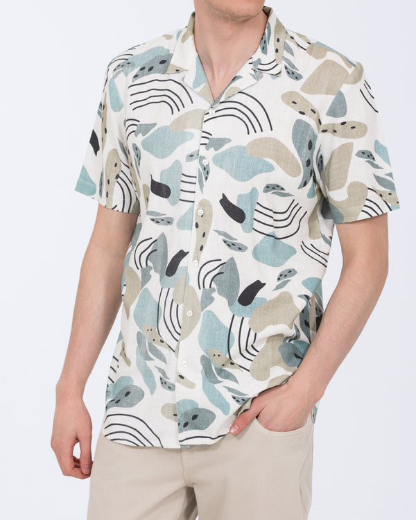 2t Rhodes Tall Revere Collar Shirt (white pattern)