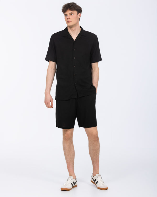 2t Tall Will Linen Blend Pull On Shorts (black)