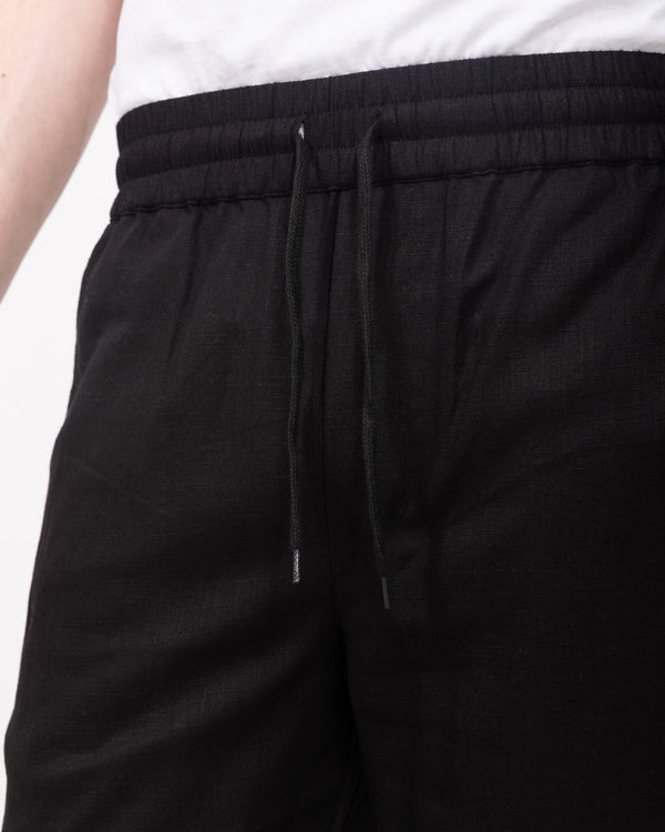 2t Tall Will Linen Blend Pull On Trouser (black)